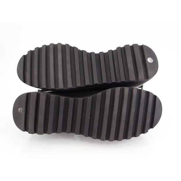 Lucky Brand Caelia Casual Bootie Womens 9.5 Black Leather Platform Wedge Lace Up - Picture 5 of 11